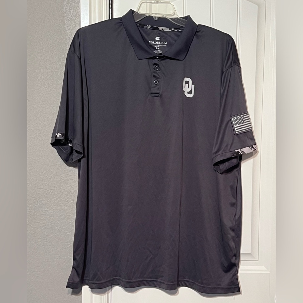 Gray OU military appreciation polo